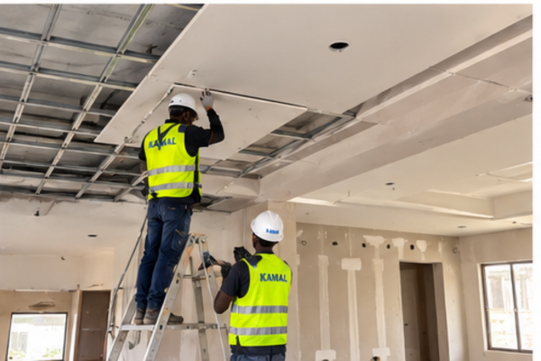 Faux plafond et cloisons BA13 - Kamal Electrique