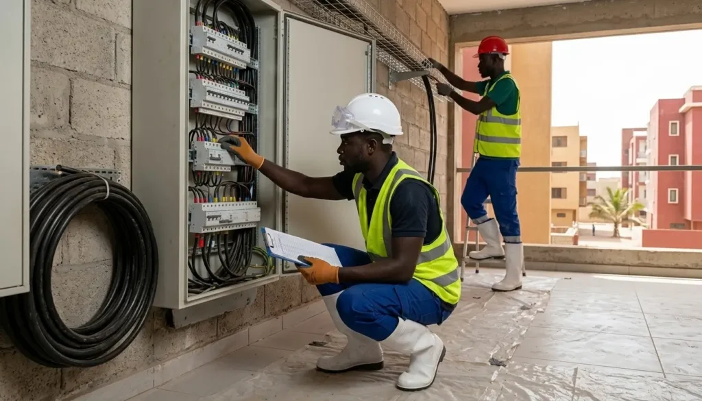 Installation électrique au Sénégal