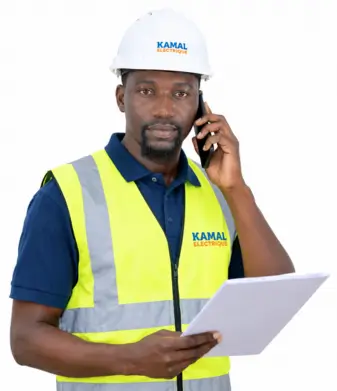 electrician man with docs